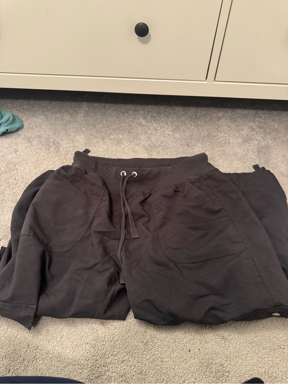& Other Stories Black Capris with Drawstring Waist